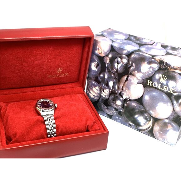 Rolex Women's Watch 6517 Oyster Perpetual Date Blue Dial Swiss Automatic 25mm - Picture 3 of 13